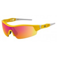Dirty Dog Sport Sunglasses EDGE: Yellow/White Frame: Red Fusion Lens