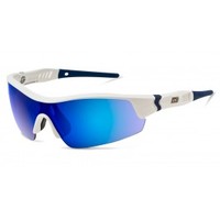 Dirty Dog Sport Sunglasses EDGE: White Blue Frame: Blue Lens (UNISEX)