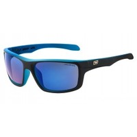 Dirty Dog Sunglasses AXLE: Satin Black/Crytal Blue Frame: Blue Polarised Mirror Lens