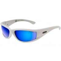 Dirty Dog Sunglasses BANGER: Shiny White Frame: Blue Polarised Lens (MENS)
