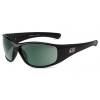 Dirty Dog Sunglasses RIDGE: Shiny Black Frame: Green Polarized Lens (UNISEX)