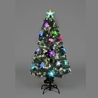 4ft Cosmos Fibre Optic Christmas Tree with Colour Changing LED Stars