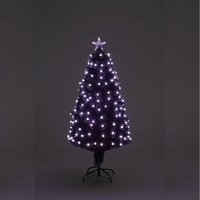 4ft Mensa Fibre Optic Christmas Tree with Multi-Coloured LED Lights