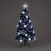 4ft Night Star Fibre Optic Christmas Tree with Ice White Stars
