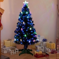 4ft Victoriana Fibre Optic Christmas Tree with LED Lanterns