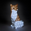 54cm Acrylic Fox with 100 Ice White LED Lights