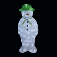 55cm Acrylic The Snowman with 100 Ice White LED Lights
