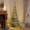 5ft Snow Flocked Pre-Lit Pop-Up Christmas Tree with Warm White LEDs