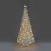 6ft Anti Silver Holly LED Pre-Lit Pop-Up Christmas Tree