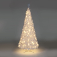 6ft White Holly LED Pre-Lit Pop-Up Christmas Tree