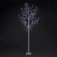 8ft Ice White LED Indoor and Outdoor Birch Tree