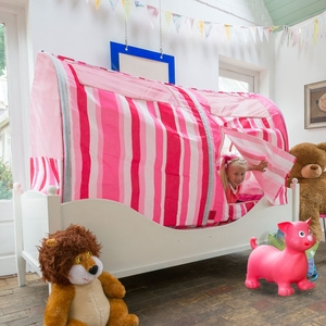 Bazoongi Pink Stripe Bed Tent