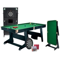 BCE 6ft Folding Snooker & Pool Table with Dart Board