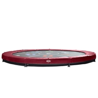 BERG Elite 14ft Red Tattoo In-Ground Trampoline + Safety Net