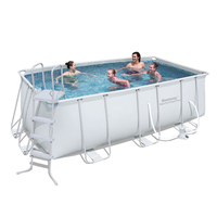 Bestway 13.5ft Rectangular Frame Pool Set (7, 893L)