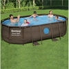 Bestway 14ft x 8ft 2 x 39.5in Power Steel Swim Vista Series Oval Pool Set