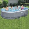 Bestway 16ft x 10ft x 42in Power Steel Frame Oval Pool Set