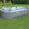 Bestway 18ft x 9ft x 48in Power Steel Oval Pool Set