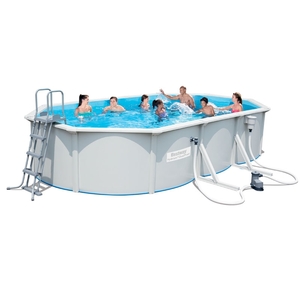 Bestway 20ft x 12ft x 48in Hydrium Oval Steel Wall Pool Set