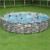 Bestway 22ft x 52in Power Steel Frame Pool Set