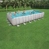 Bestway 24ft x 12ft x 52in Power Steel Rectangular Pool Set