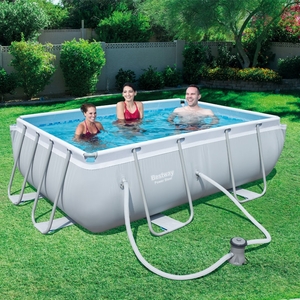 Bestway 9ft 3 x 6ft 5 x 33in Power Steel Frame Pool Inc Filter Pump