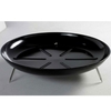 Bon Fire Braizer Black Enamel with Chrome Legs