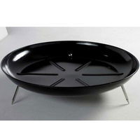 Bon Fire Braizer Black Enamel with Chrome Legs