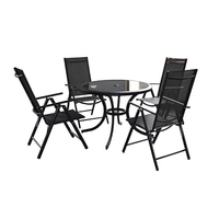 Cayman 4 Seater Round Dining Set With Reclining Chairs