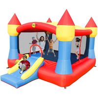 Duplay Childrens Super Castle Bouncer With Slide