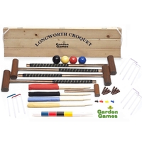 Garden Games Longworth 4 Player Croquet Set (inc Wooden Box)