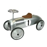 Great Gizmos Classic Metal Racer Silver Ride On Car