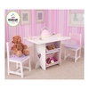 KidKraft Heart Table and Chair Set With Pastel Bins