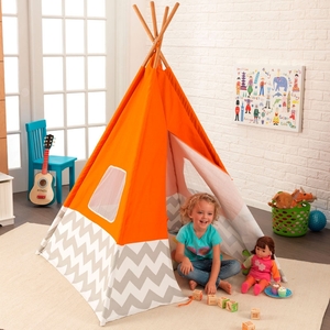Kidkraft Play Teepee Orange Chevron