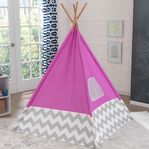 Kidkraft Play Teepee Pink Chevron