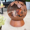 La Hacienda Leaves Fire Globe Fire Pit