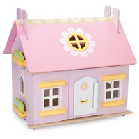 Le Toy Van Daisy Cottage Doll House with Furniture