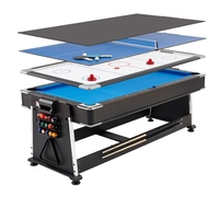 Mightymast 7ft 3 in 1 Revolver Pool / Air Hockey and Table Tennis Game