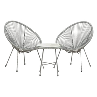 Monaco Grey Egg Chair Set