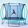Plum 10ft Colours Springsafe Trampoline-Turquoise/Honeysuckle Pink
