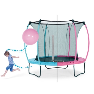 Plum 8ft Colours Springsafe Trampoline - Turquoise/Honeysuckle Pink