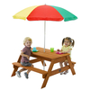 Plum Childrens Rectangular Picnic Table with Parasol