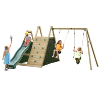 Plum Climbing Pyramid Wooden Climbing Frame with Swings