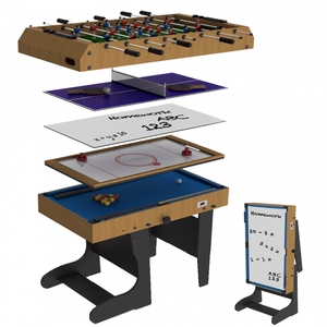 Riley 4ft 12-in-1 Folding Multi Games Table M4B-1F