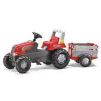 Rolly Junior RT Pedal Tractor with Farm Trailer (Red)