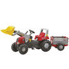 Rolly Junior RT Pedal Tractor with Frontloader & Trailer (Red)