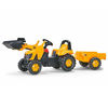 Rolly Kid JCB Pedal Tractor with Frontloader & Trailer