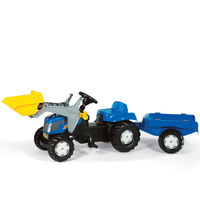 Rolly Kid New Holland TVT 190 Tractor with Frontloader & Trailer