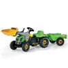 Rolly Kid Pedal Tractor with Frontloader & Trailer (Green)
