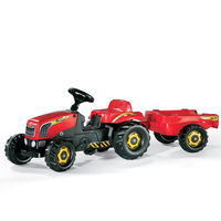 Rolly Kid Pedal Tractor with Trailer (Red)